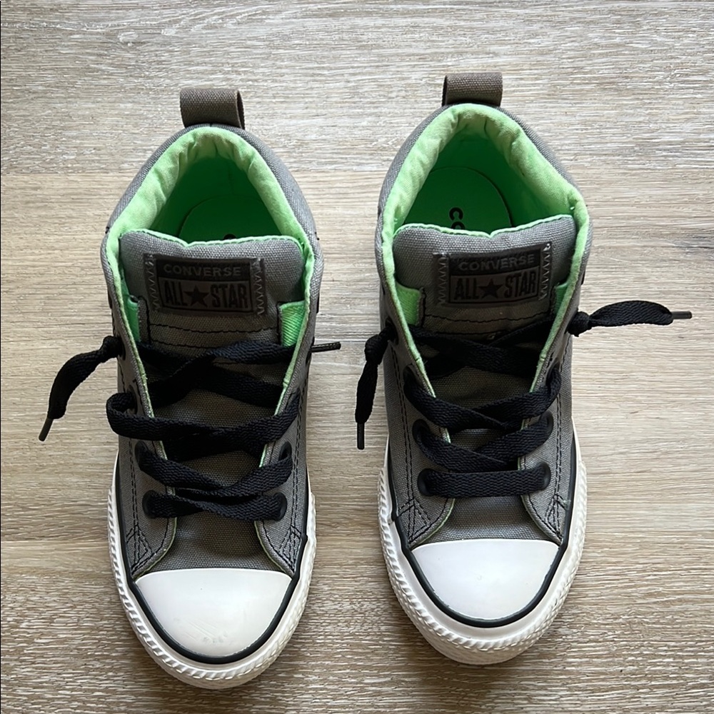 Converse Kids Sneakers - Gray and Green - Picture 2 of 6